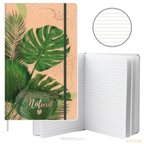 Notatnik A5/80K linia Liście Monstera