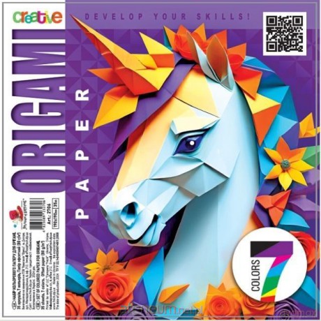 Papier do origami 190x190 35 arkuszy 80g/m2 Jednor
