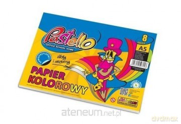 Papier kolorowy A5 samoprzylep 8 kartek błyszczący