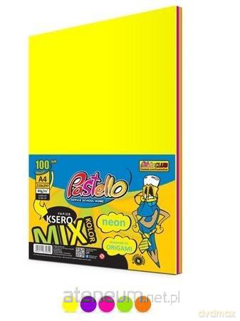 Papier ksero A4 75g 5 kolorów 100 arkuszy neon