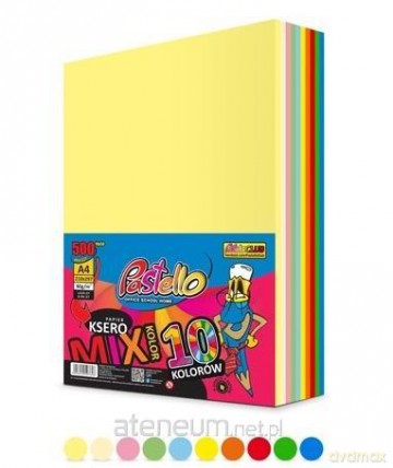 Papier ksero A4 80g 10 kolorów 500 arkuszy