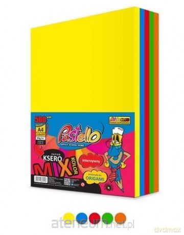 Papier ksero A4 80g 5 kolorów 500 arkuszy