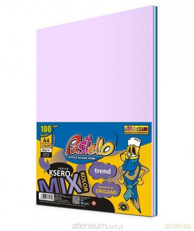 Papier ksero A4 80g 5 kolorów niebiesk 100 arkuszy