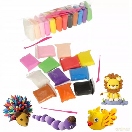 Piankolina sensoryczna, magiczna plastelina 12 kol