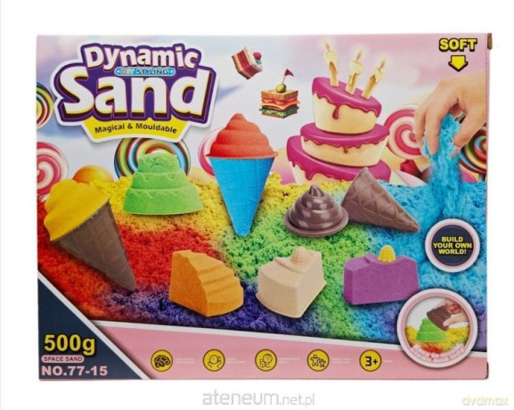 Piasek kinetyczny z foremkami 500g