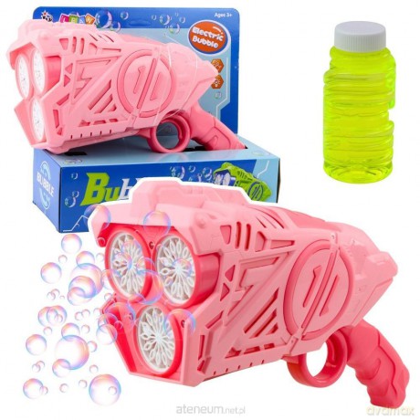 Pistolet na bańki Mydlane na baterie światło LED