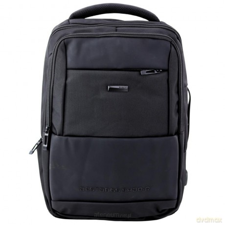 Plecak biznesowy z USB czarny 26L