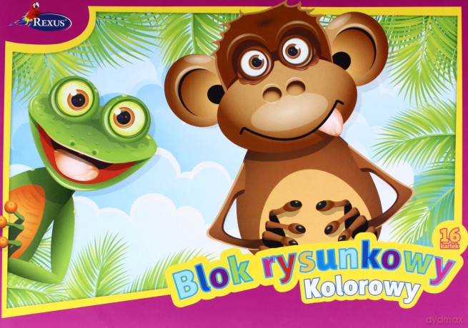 Blok Rysunkowy Kolorowy A4/16 kartek (Rexus) [SZKOŁA]
