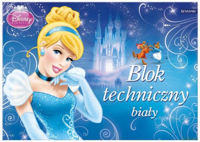 Blok Techniczny Biały A4/10 kartek Z Szablonem (Princess) [SZKOŁA]