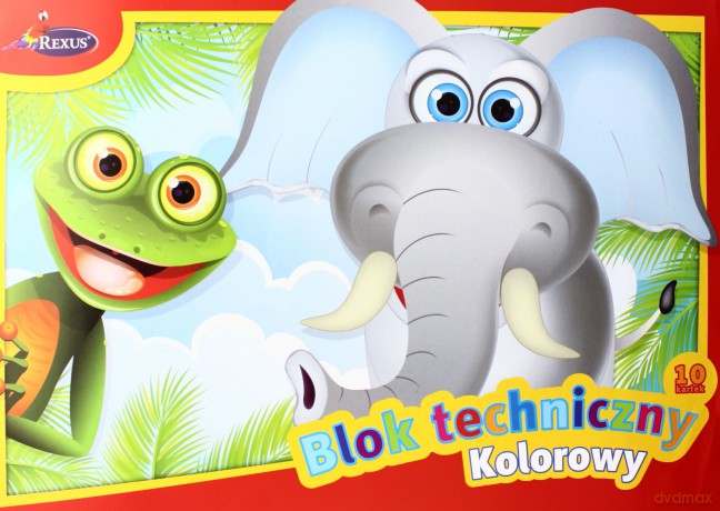 Blok Techniczny Kolorowy A3/10 kartek (Rexus) [SZKOŁA]