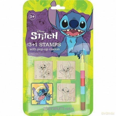 Stemple 3+1 z kredkami Lilo&Stitch