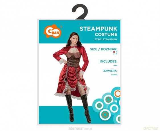 Strój dla dorosłych Steampunk sukienka rozm.S
