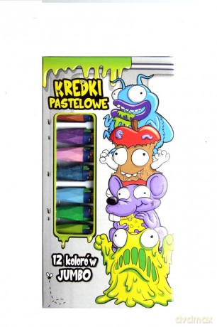 Kredki Pastelowe 12 kolorów (The Trash Ppack) [SZKOŁA]
