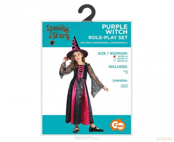 Strój dla dzieci Purpurowa Czarownica rozm.110/120