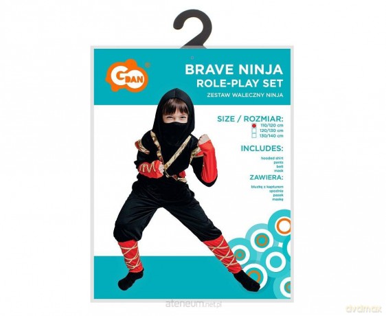 Strój dla dzieci Waleczny Ninja rozm.110/120 cm