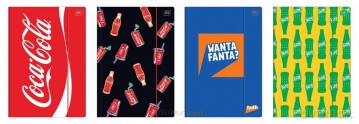 Teczka A4 z gumką Mat+UV Coca Cola (10szt)
