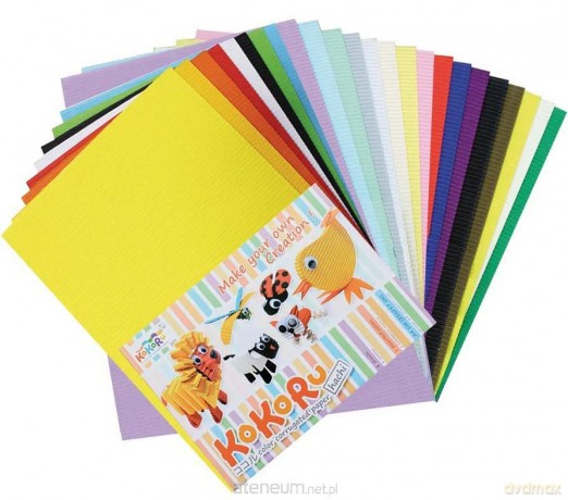 Tektura falista A4 24 arkusze mix