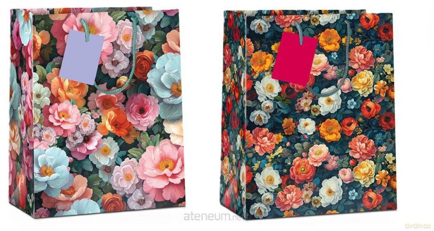 Torba prezentowa Flower 32x26x12 cm MIX
