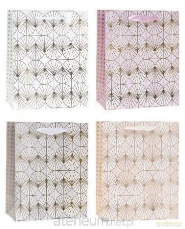 Torebka ozdobna 18x23x10 cm hot-stamp mix