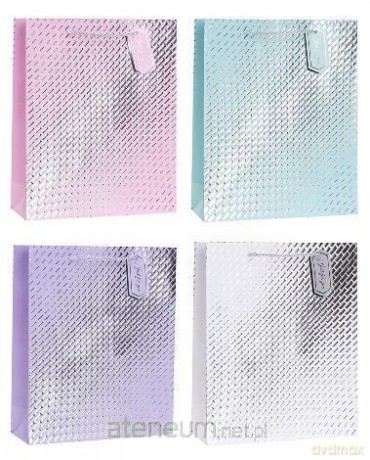 Torebka ozdobna 18x23x8 cm hot-stamp mix