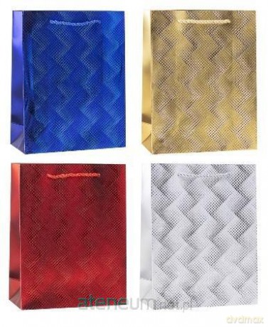 Torebka ozdobna 18x24x8 cm hot-stamp mix