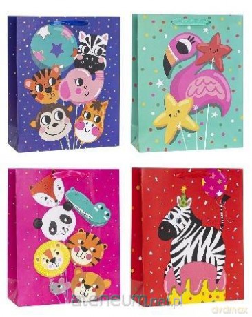 Torebka ozdobna 26x32x10 cm dziecięce mix
