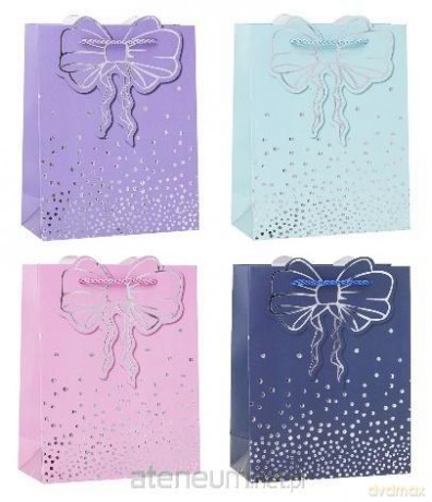 Torebka ozdobna 26x32x10 cm hot-stamp mix
