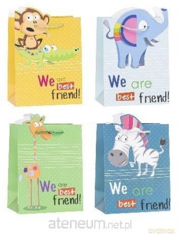 Torebka ozdobna 26x32x10 cm hot-stamp mix
