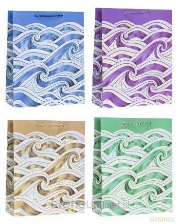 Torebka ozdobna 26x32x10 cm hot-stamp mix