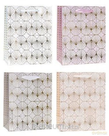 Torebka ozdobna 26x32x12 cm hot-stamp mix