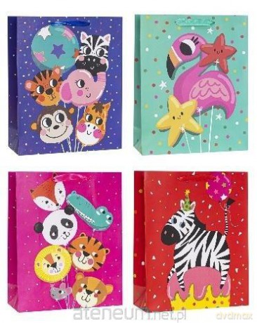 Torebka ozdobna 31x42x12 cm dziecięce mix