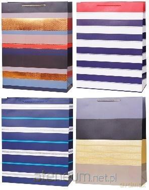 Torebka ozdobna 41x53x15 cm szerokie dno mix