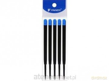 Wkład F-Parker 0,8mm plast niebieski 5szt