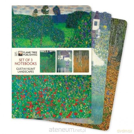 Zestaw 3 notatników A5 Gustav Klimt Krajobrazy
