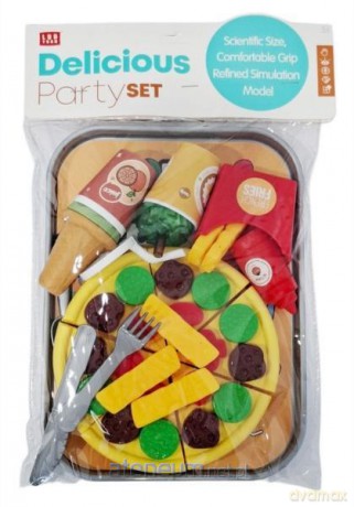Zestaw kuchenny produkty spożywcze z pizzą