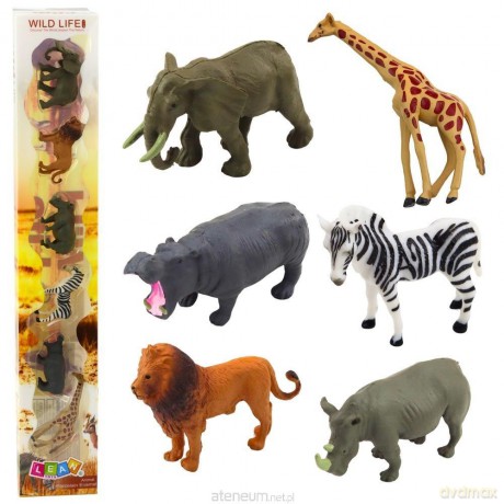 Zestaw mini figurki dzikie zwierzęta 6-8 cm 6szt