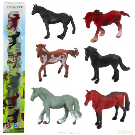 Zestaw mini figurki konie 5-6 cm 6szt