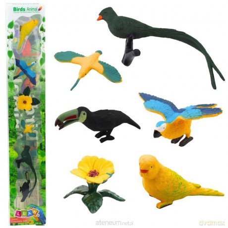 Zestaw mini figurki ptaki egzotyczne 4-11 cm 6szt