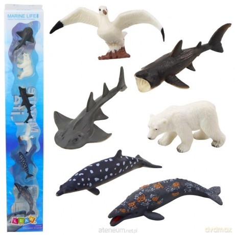 Zestaw mini figurki zwierzęta morskie 6-8 cm 6szt