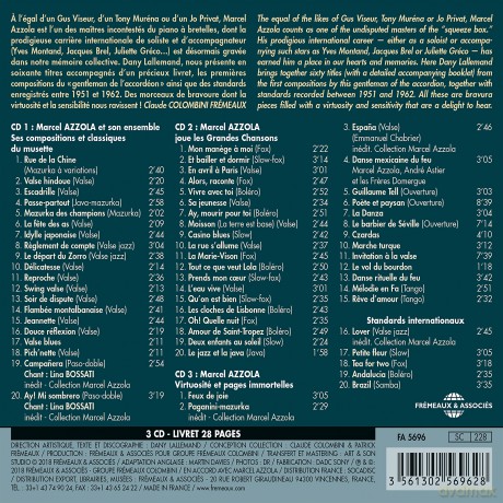 Marcel Azzola: 1951-1962 Ses Compositions. Les Classiques Du Musette. Les Grandes Chansons. Virtuosite Et Pages Immortelles. Les Standards Internationaux [CD]