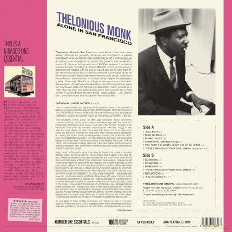 Thelonious Monk: Alone In San Francisco (+2 Bonus Tracks) (Limited) [Winyl]