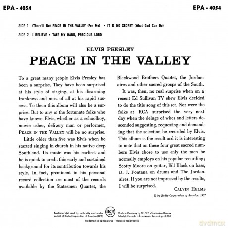 Elvis Presley: Etranger No. 16 - Peace In The Valley (Us) (White) [Winyl]