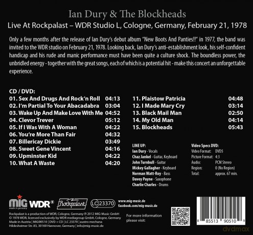 Ian Dury & The Blockheads: Live At Rockpalast 1987 [CD]