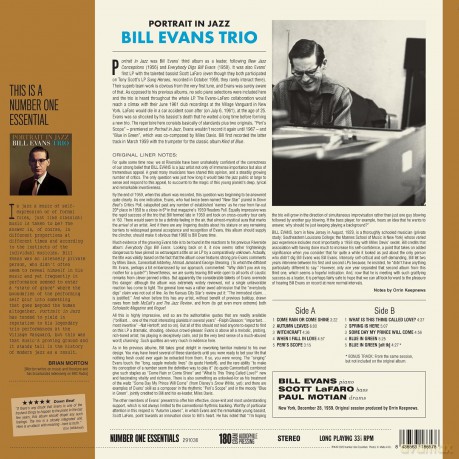 Bill Evans Trio: Portrait In Jazz (+1 Bonus Track) (Limited) [Winyl]