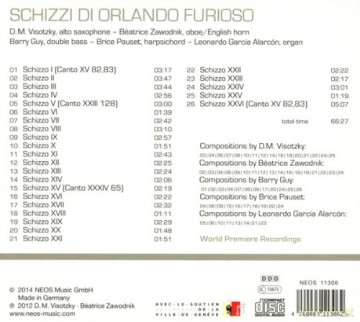Dm Visotzkybeatrice Zawo: Schizzi De Orlando Furioso [CD]