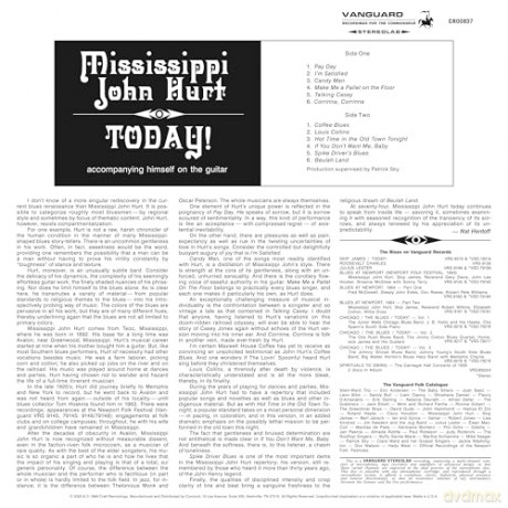 Mississippi Hurt John: Today! (Bluesville Acoustic Sound Series) [Winyl]