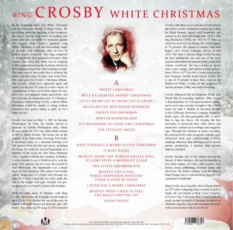 Bing Crosby: White Christmas (White) [Winyl]