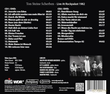 Ton Steine Scherben: Live At Rockpalast 1982 [DVD]+[2CD]