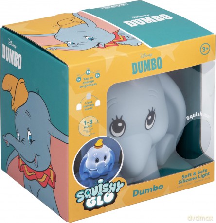 Disney silikonowa lampka z akumulatorem - Dumbo (wysokość: 15 cm) / Disney Dumbo SquishyGlo Silicone Light Rechargeable (high: 15 cm)