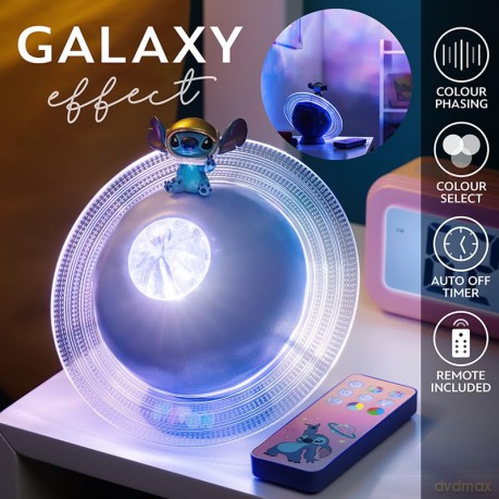 Disney Stitch lampka projekcyjna z akumulatorem - Galaktyka (wysokość: 14 cm) / Disney Stitch Galaxy Projection Light Rechargeable Battery (high: 14 cm)